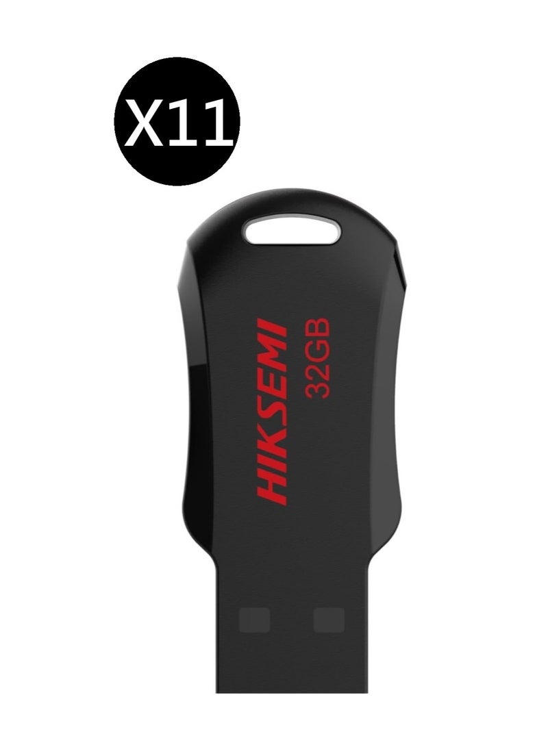 HIKSEMI Bundle Of 11 32GB USB 2.0 Flash Drive, Black | HS-USB-M200R 32G RNB