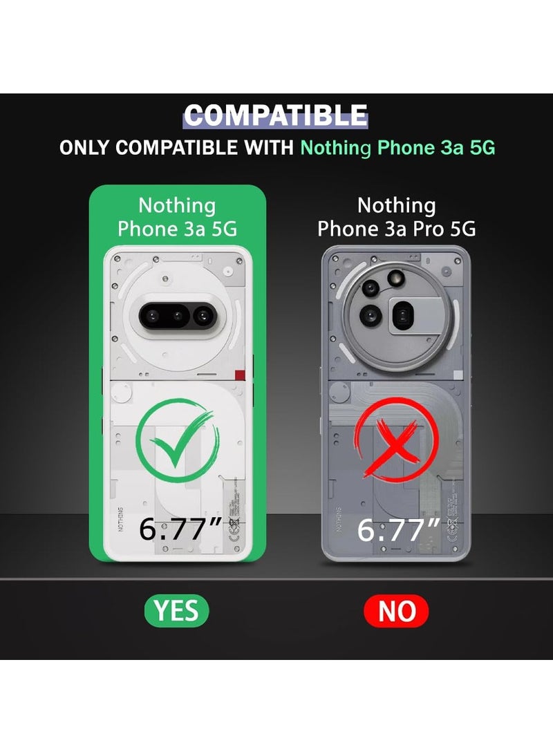 Case for Nothing Phone 3a Shockproof Crystal Clear Hard Back Cover Anti-Yellowing Case 360 Degree Protection TPU Bumper Transparent Back Cover Case for Nothing Phone 3a - Image 2