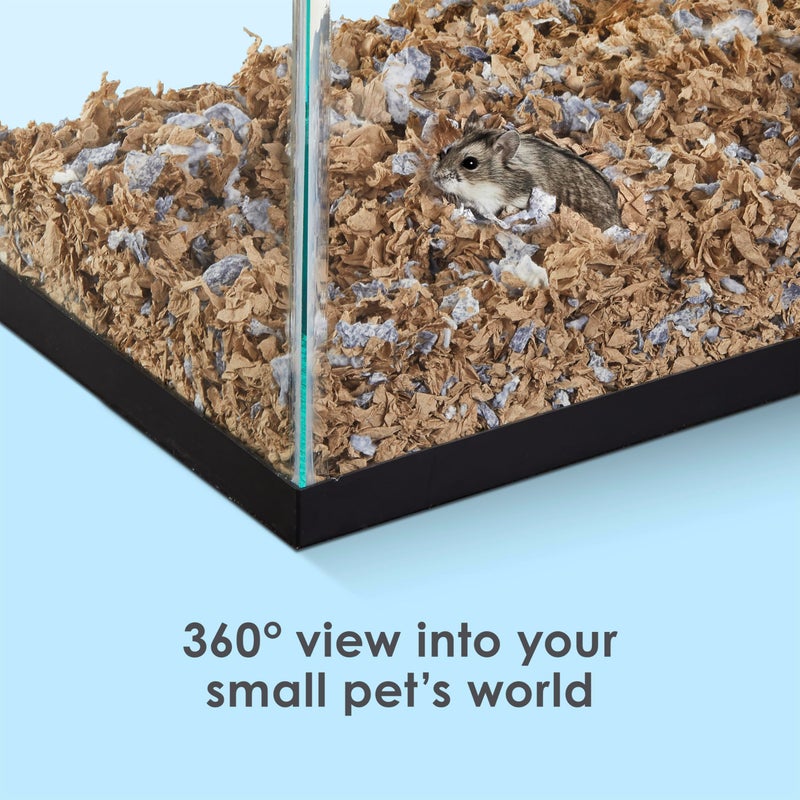 Kaytee Clearview Home Bundle, Glass Hamster Habitat, Secure and Chew-Proof, Fully Assembled, Easy to Clean, Comes with Bedding, Food, Treats, 20 inches - Image 3