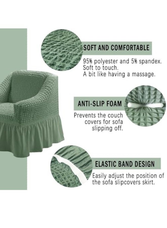 Sofa Slipcover One Piece Easy Fit Stretch Couch Cover with Skirt Durable Washable High Elastic Stretchable Universal Furniture Protector (Grass, 1 Seat) - pzsku/ZB81570B55C23C08B5BC7Z/45/_/1710866128/c6724da2-a034-45f9-aec0-eed2eaef3707