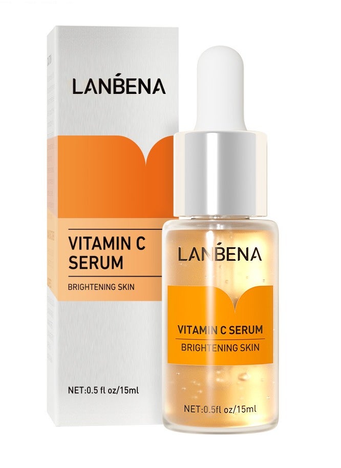 LANBENA - Vitamin C Serum for Face, With Hyaluronic Acid and Glycerol, Boosts Skin Collagen, Anti-Aging Wrinkle Treatment, Dark Spot Remover, Facial Skin Care Serum 15ml - Image 1
