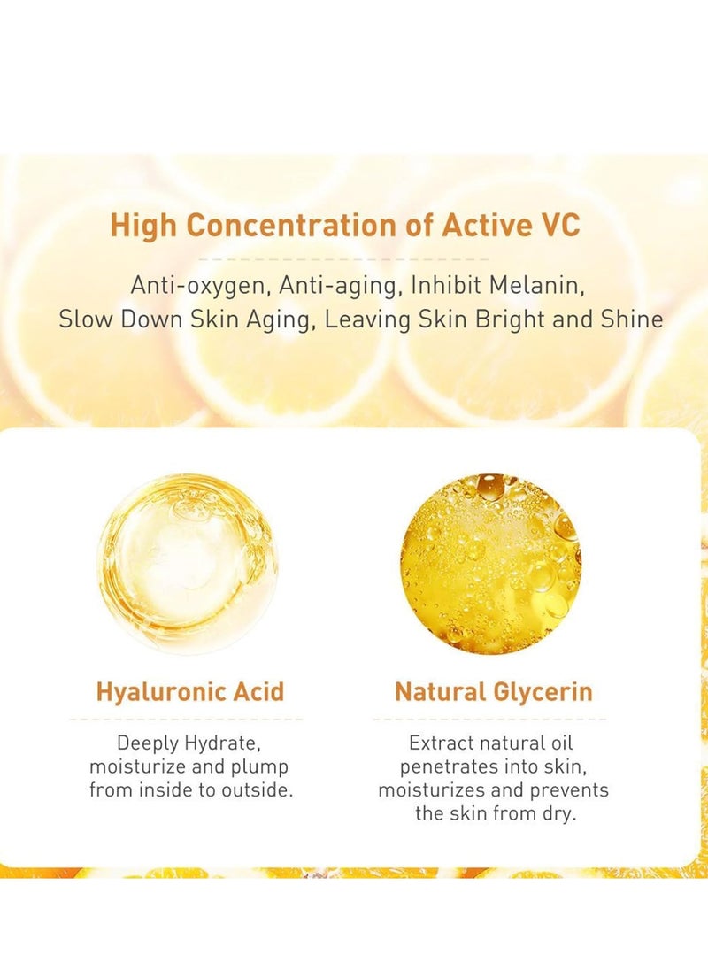 LANBENA - Vitamin C Serum for Face, With Hyaluronic Acid and Glycerol, Boosts Skin Collagen, Anti-Aging Wrinkle Treatment, Dark Spot Remover, Facial Skin Care Serum 15ml - Image 1