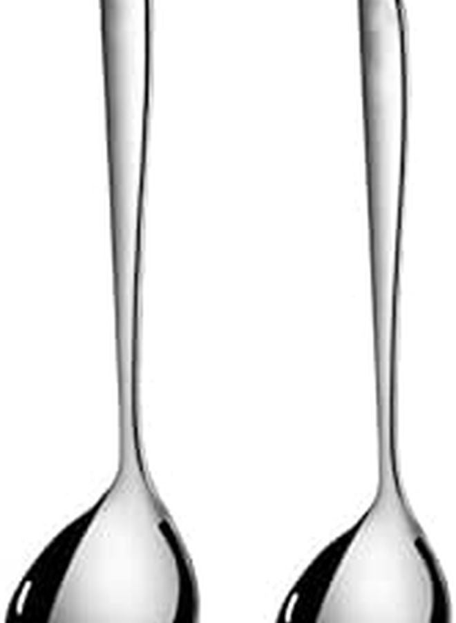 304 Stainless Steel Long Handle Porridge Soup Spoon Set Large Small Kitchen Utensils - Image 1