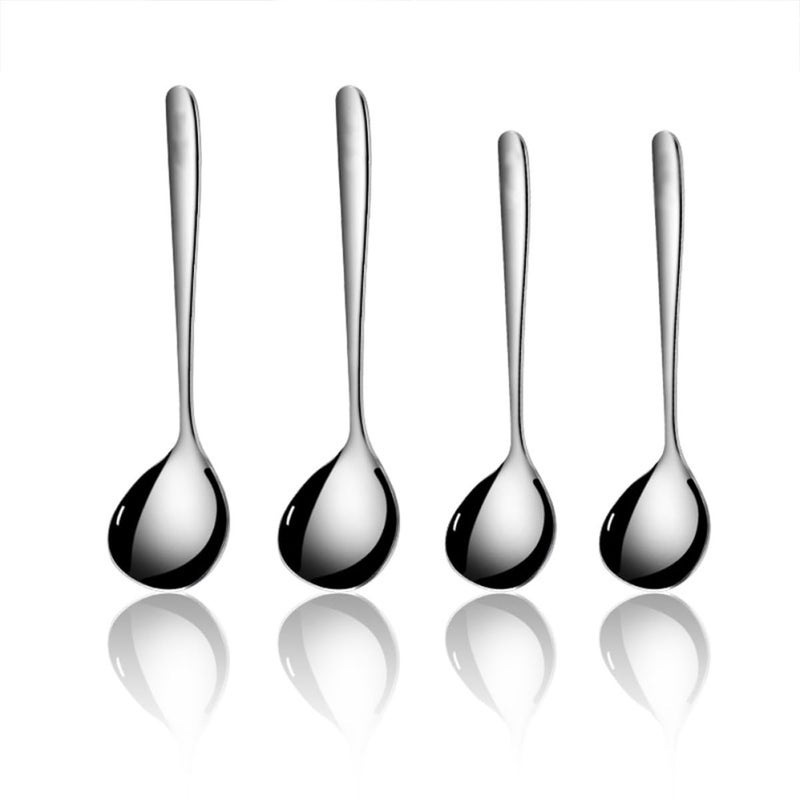 304 Stainless Steel Long Handle Porridge Soup Spoon Set Large Small Kitchen Utensils - Image 3