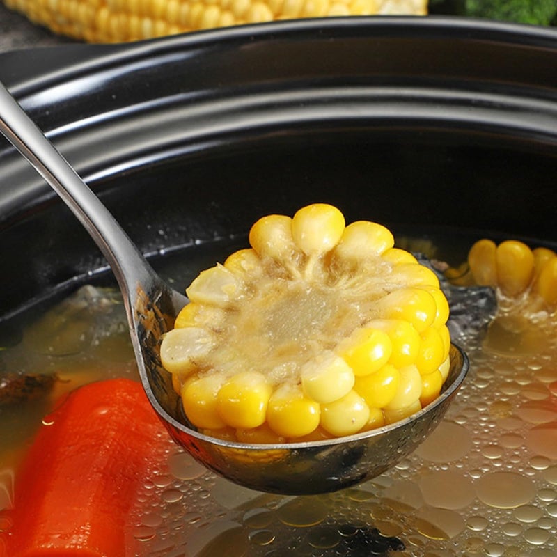 304 Stainless Steel Long Handle Porridge Soup Spoon Set Large Small Kitchen Utensils - Image 4