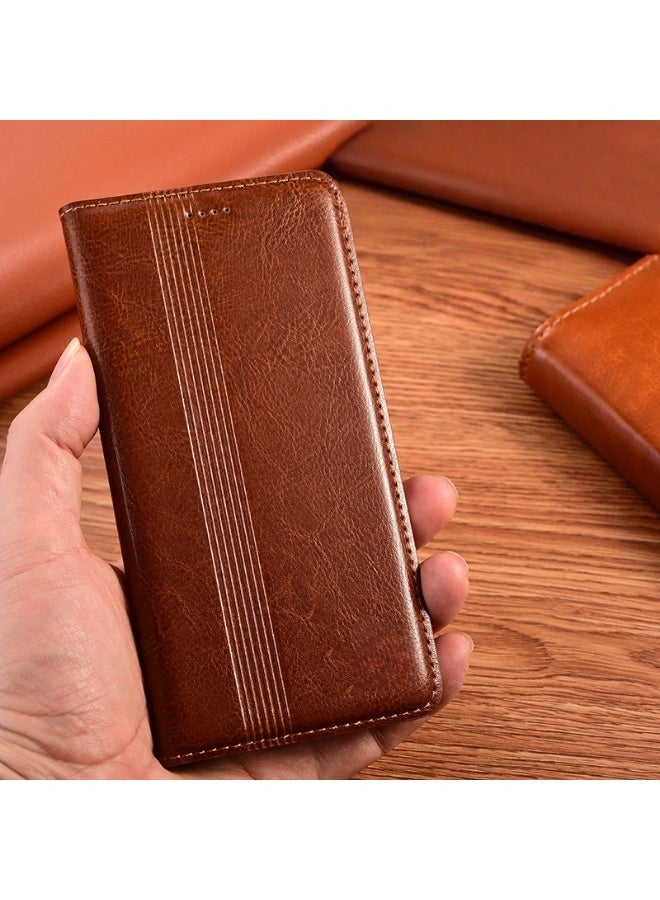 General Case for Honor 400 Pro with Flip, Genuine Leather Magnetic Case Mobile Wallet Case with Card Holder,Foldable TPU Case for Honor 400 Pro  - Image 3