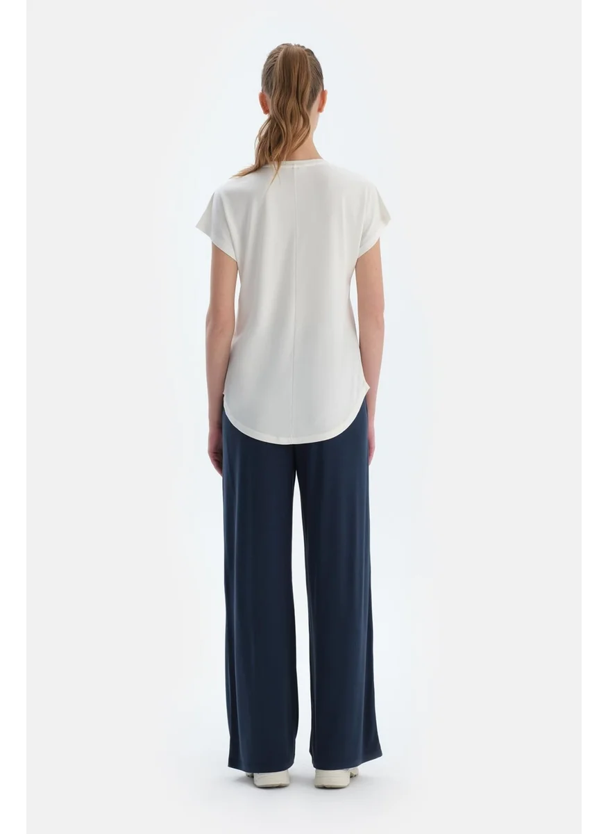 dagi Navy Blue Pocket Basic Modal Trousers