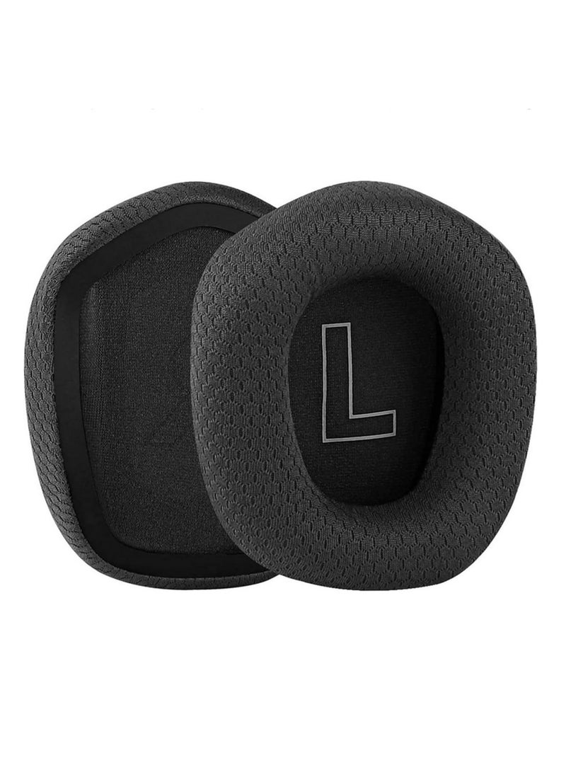 Replacement Memory Foam Ear Pads Headband Cushion for Logitech G733 Breathable Mesh Earmuffs, Comfortable Repair Parts (2 Earpads + 1 Headband) Black  - Image 2
