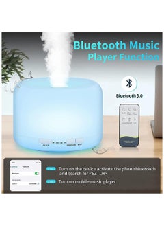 MissTiara Humidifier Aromatherapy Essential Oil Diffuser Bluetooth Speaker 5.0, 500ML Aromatherapy Essential Oil Diffuser for Large Room Bedroom Office Home 14 Color Night Light with Remote Control  - Image 2