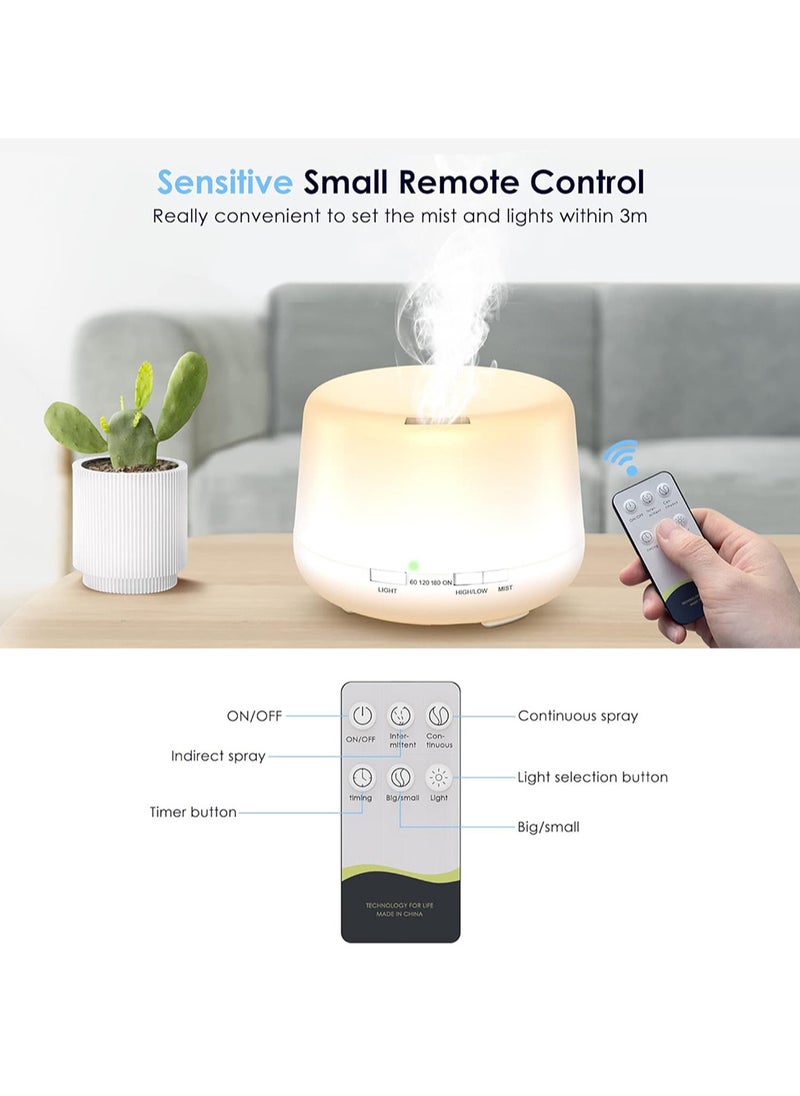 MissTiara - Humidifier Aromatherapy Essential Oil Diffuser Bluetooth Speaker 5.0, 500ML Aromatherapy Essential Oil Diffuser for Large Room Bedroom Office Home 14 Color Night Light with Remote Control - Image 1