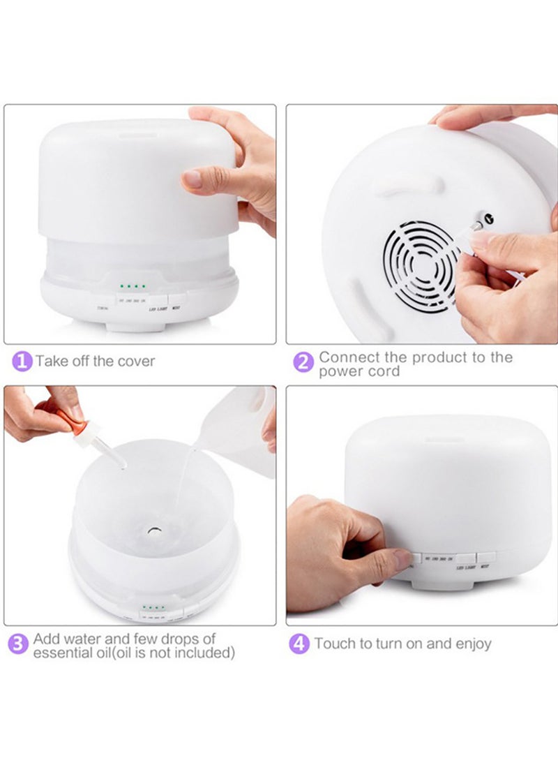 MissTiara - Humidifier Aromatherapy Essential Oil Diffuser Bluetooth Speaker 5.0, 500ML Aromatherapy Essential Oil Diffuser for Large Room Bedroom Office Home 14 Color Night Light with Remote Control - Image 1