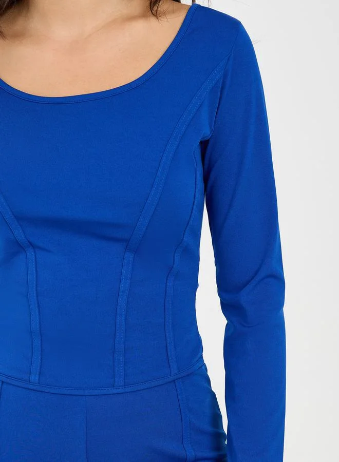 ستايلي Binding Corset Effect Top & Leggings Set