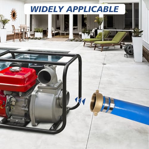 Picatu 2" x 100 ft Backwash Hose for Swimming Pools, Heavy Duty PVC Lay Flat Water Discharge Hose,Durable Pool Drain Hose with Aluminum Pin Lug Fittings for Pump And Filters - Image 5