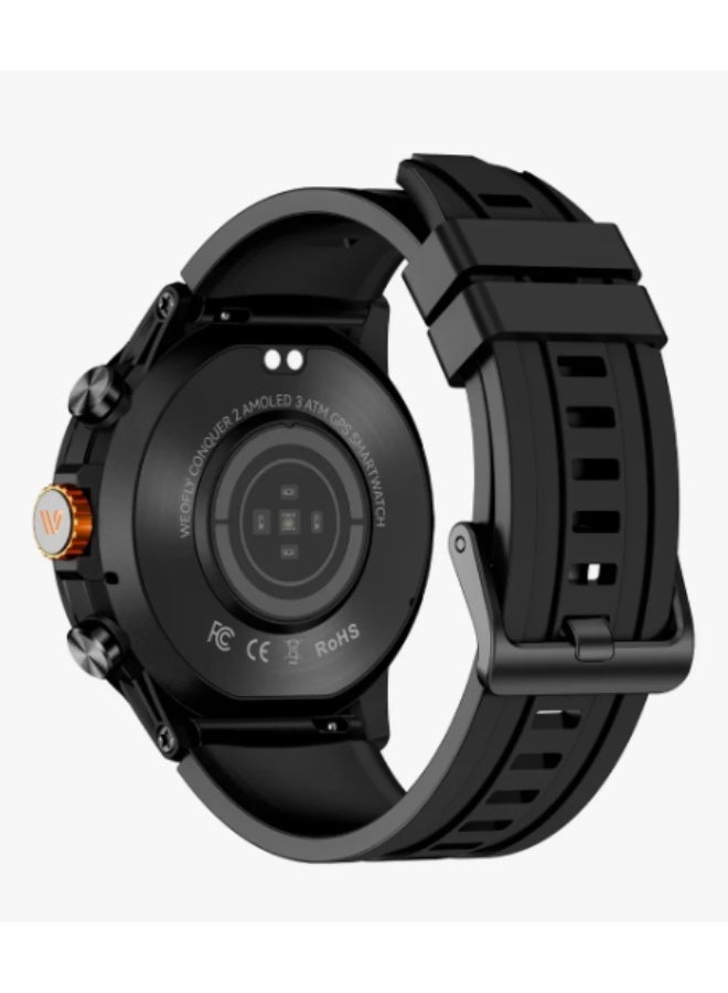 ساعة ذكية وي فلي كونكوير 2 سوداء - Image 4