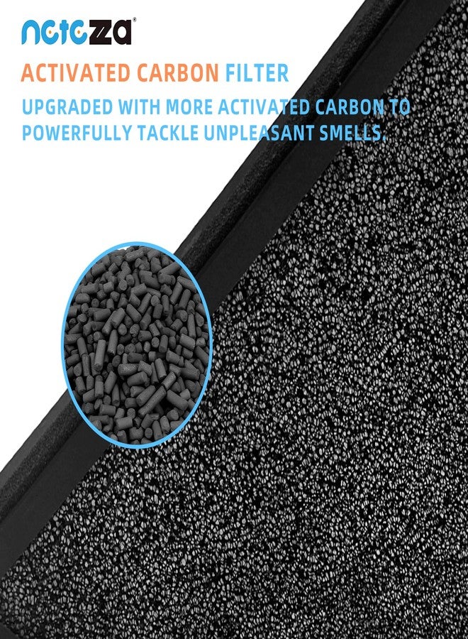 Netezza HAP607 HAP605 Replacement Filters Compatible with FreAire and XenonLab Air Purifier, 3-in-1 True Activated Carbon Air Filter Set for Bedroom and Home, 2 Pack - Image 5