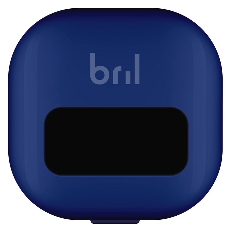 Bril معقم فرشاة الأسنان UV-C من بريل، منظف محمول، غطاء سفر، حامل مغناطيسي، وحافظة قابلة للشحن لأي حجم من فرشاة الأسنان، أزرق داكن - Image 1