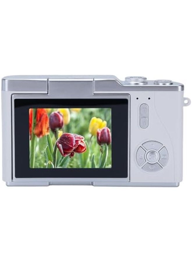 Digital Zoom Camera 48MP 1080P Vlogging with Flip Screen Autofocus LED Fill Light White - Image 2