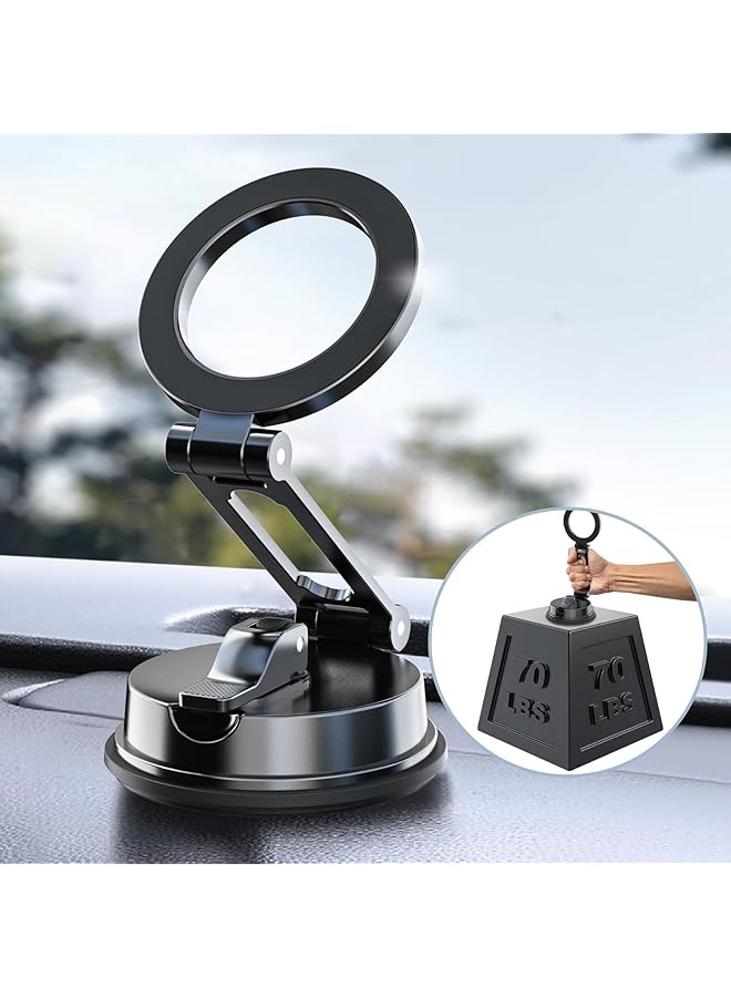S-TOP Magnetic Car Mount for iPhone 16/16 Pro Max, All Metal Magnetic Phone Holder with 360° Adjustment, N55 Strong Magnets, Compatible with iPhone 16/15/14/13/12 & Magnetic Cases - Image 1