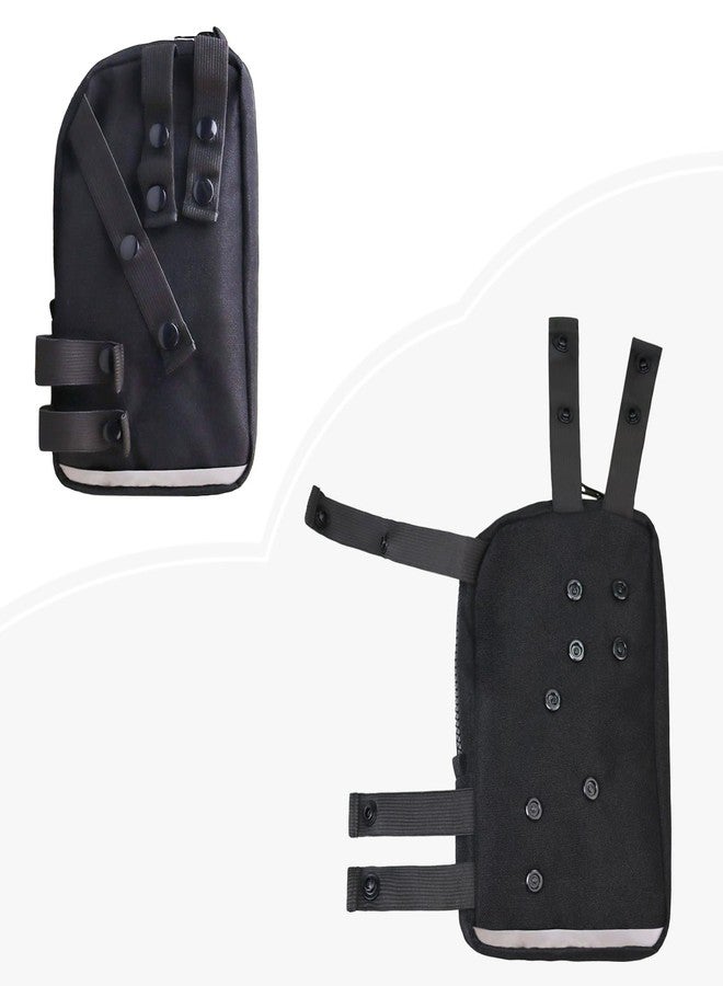 welsoon Wheelchair Phone Pouch Holder Bag - Compact Lightweight Organizer with Zipper, Front Frame Mount Storage for Wallet Keys Snacks, Durable Reflective Wheelchair Accessories - Image 2