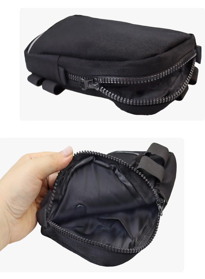 welsoon Wheelchair Phone Pouch Holder Bag - Compact Lightweight Organizer with Zipper, Front Frame Mount Storage for Wallet Keys Snacks, Durable Reflective Wheelchair Accessories - Image 3