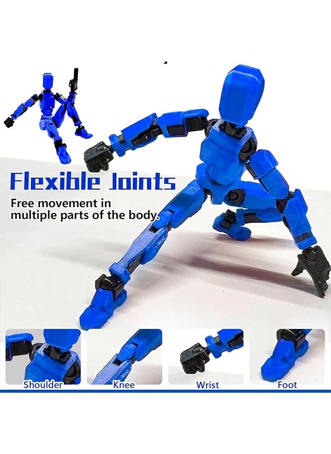 6 Sets T13 Action Figure, 3D Printed Titan 13 Multi-Jointed Movable Robot, Full Body Mechanical Doll Dummy Action Figures for Creative Gifts and Toy Collection (6 Colors)（Need to assemble by yourself）