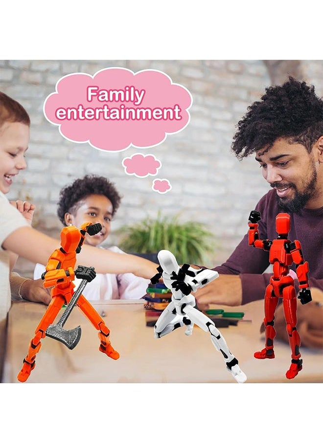 6 Sets T13 Action Figure, 3D Printed Titan 13 Multi-Jointed Movable Robot, Full Body Mechanical Doll Dummy Action Figures for Creative Gifts and Toy Collection (6 Colors)（Need to assemble by yourself）