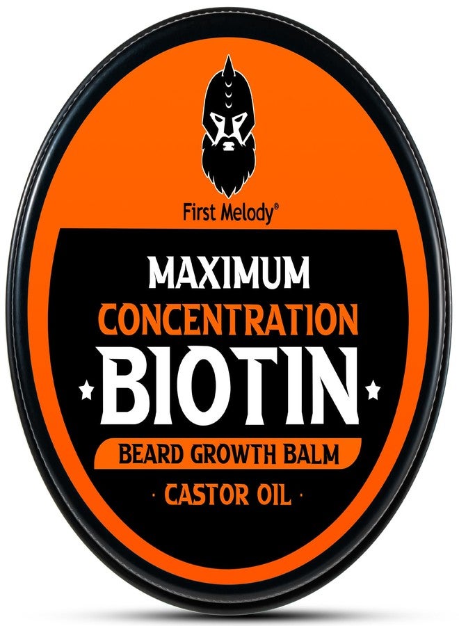 First Melody Beard Balm, 2X Concentration Biotin, with Castor Oil and Argan & Jojoba Oils, Promotes Beard Growth, Styles, Strengthens & Softens Beards & Mustaches, 2 Ounce - Image 1