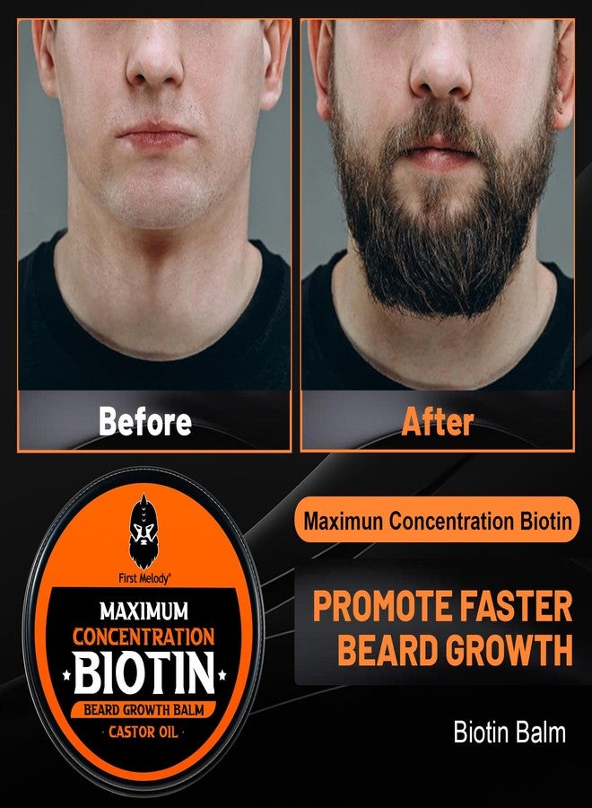 First Melody Beard Balm, 2X Concentration Biotin, with Castor Oil and Argan & Jojoba Oils, Promotes Beard Growth, Styles, Strengthens & Softens Beards & Mustaches, 2 Ounce - Image 2