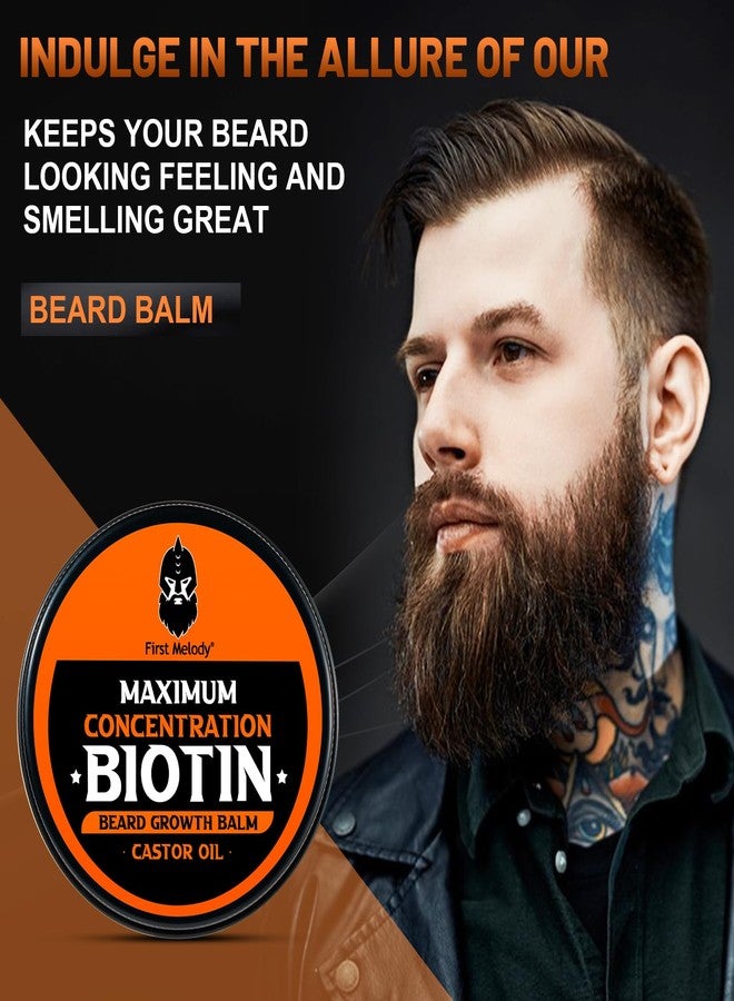 First Melody Beard Balm, 2X Concentration Biotin, with Castor Oil and Argan & Jojoba Oils, Promotes Beard Growth, Styles, Strengthens & Softens Beards & Mustaches, 2 Ounce - Image 4