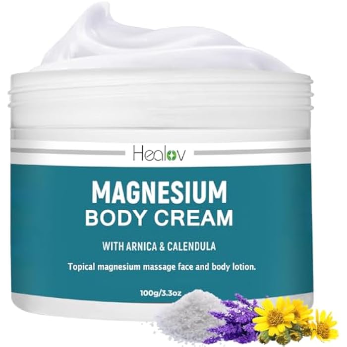 Healov Magnesium Lotion – Pure Soothing Cream for Relaxation, Better Sleep, Muscle Health, Leg & Joint Care – Topical Magnesium Lavender Butter for Sleep Aid – Non-Greasy, Safe, Easy to Use - Image 1