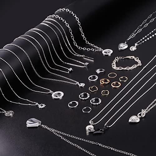 Ecoofor Necklace Chain for Jewelry Making, 95.1 Feet 12 Rolls Stainless Steel Jewelry Chains for DIY Necklace Bracelet Making with Stainless Steel Jump Rings/Lobster Clasps/Connectors - Image 5