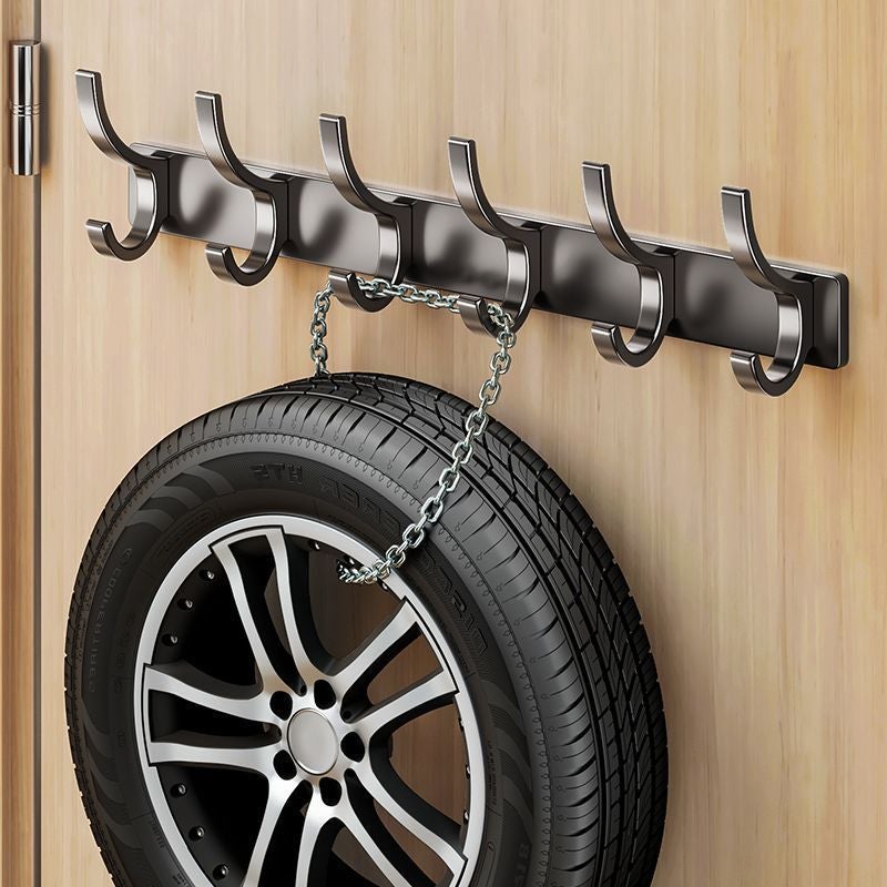 Clothes Hanger Wall-Mounted Door-Mounted Clothes Hook Without Punching Strong Load-Bearing Entrance Hall Clothes Hanger Coat Hook - Image 3