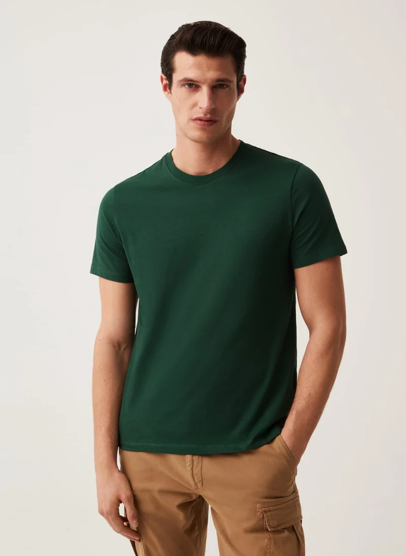 Ovs Ovs Organic Cotton T-Shirt With Round Neck