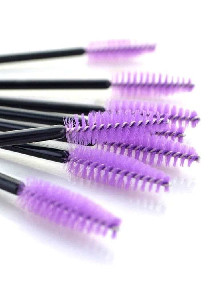 LA PERLA TECH  Disposable Eyelash Lash Makeup Brush Mascara Brushes Purple - Image 1