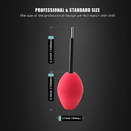 SPTA Wheel Rims Polisher SPTA Polishing Ball Polishing Cone Metal Wheel Polishing Tool Ball Buster Wheel and Rim Polisher System Attaches to Standard Household Drill - Image 3