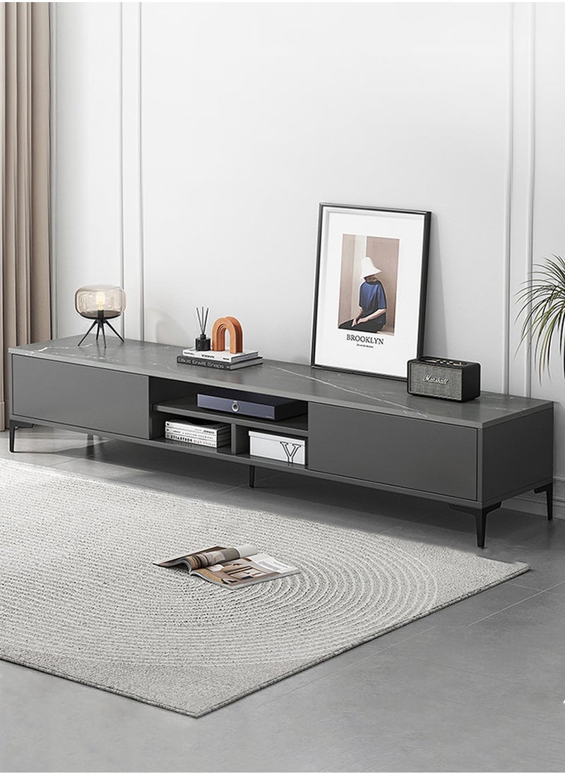 EqiEch - TV cabinet, modern and simple style, versatile for living room, bed and hotel, environmentally friendly and weather-resistant edge sealing, multi-layer storage clever design. - Image 1