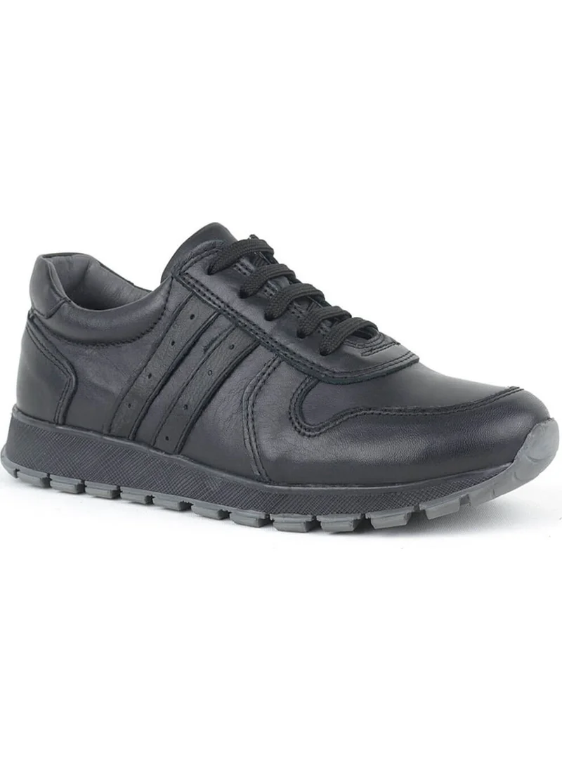Rakerplus Leather Black Kids Sport Shoes