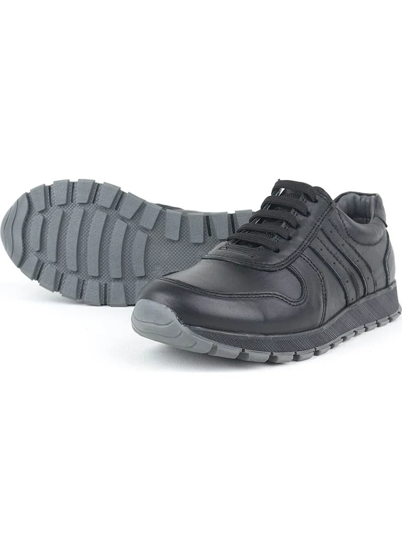 Rakerplus Leather Black Kids Sport Shoes