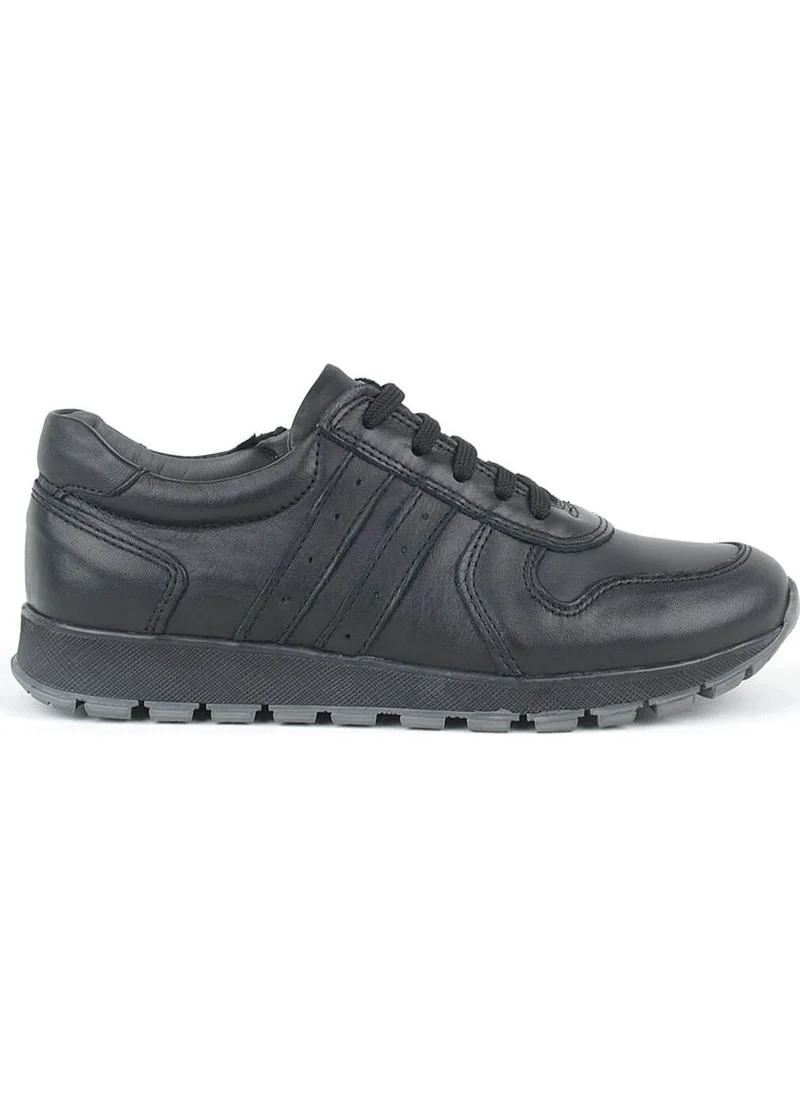 Rakerplus Leather Black Kids Sport Shoes