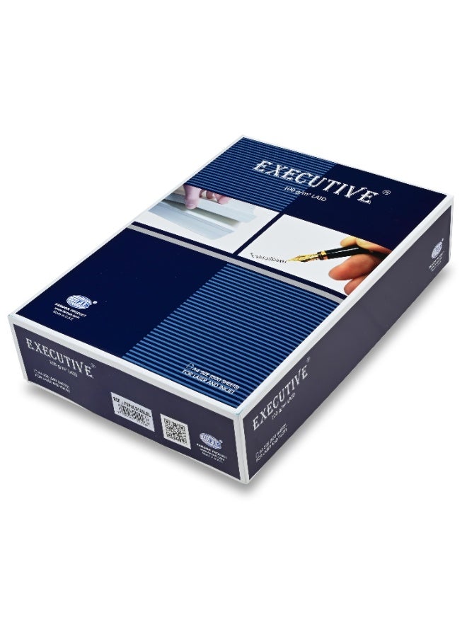 FIS Executive Laid Paper, A4 Size(210x297mm), 100 GSM Thickness, 500 Pieces Sheets Per Box, Bluish White Color, Best for Laser and Inkjet Printer-FSPALD100LBL - Image 1