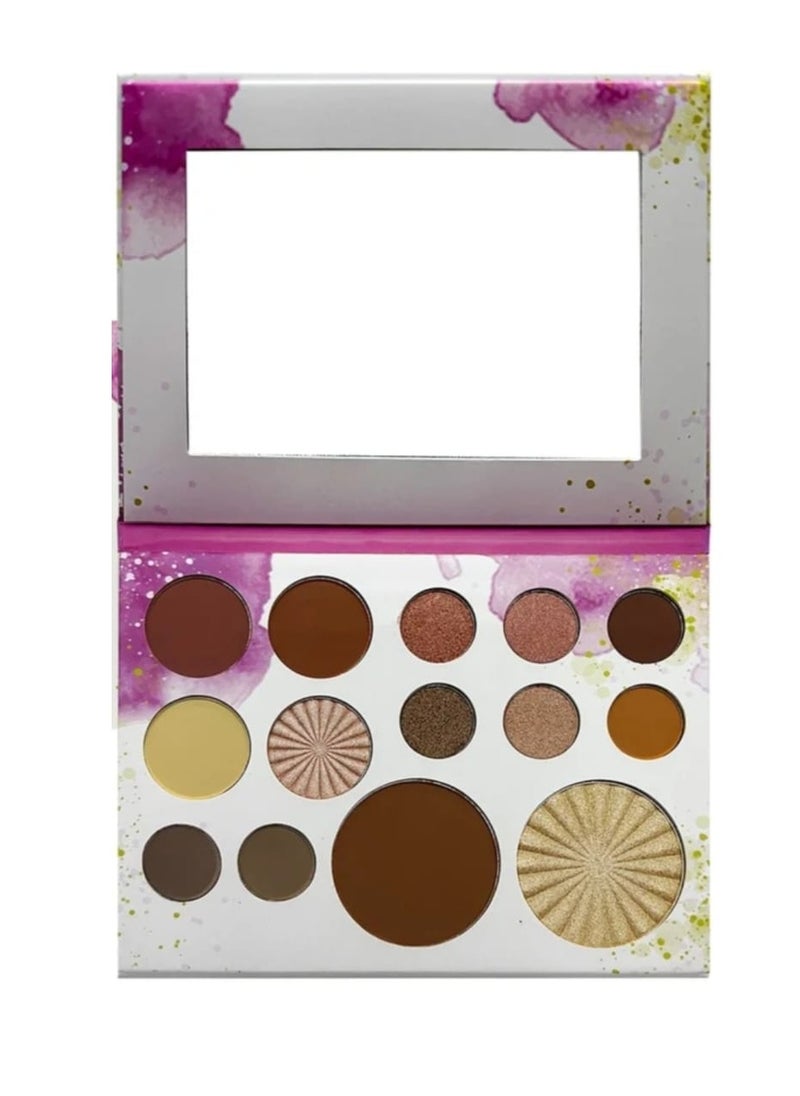 KSD - 14pcs makeup brush set with multicolor professional makeup palette - Image 1