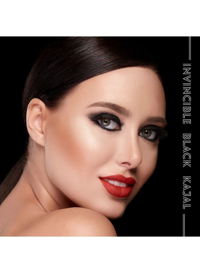 REBELLION Invincible Black Kajal ; 24H Long Lasting ; Water Proof ; Smudge Proof ; Retractable ; One Stroke Smooth Glide ; Fluid Gellike Texture ; Enriched With Rosehip Seed Oil ; Vegan - Image 4