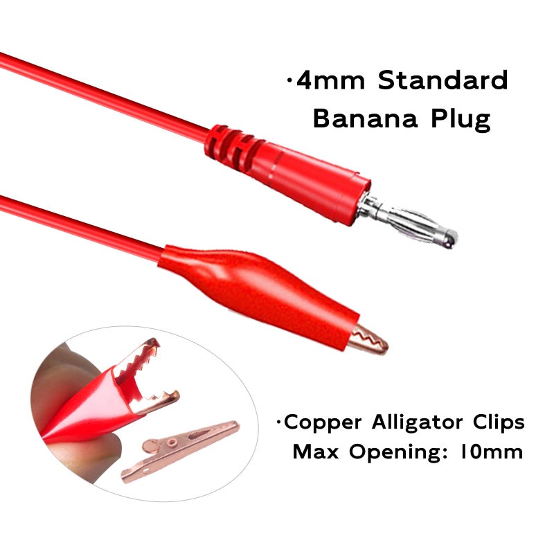 Goupchn Back Probe Kit Banana Plug to Copper Alligator Clip Automotive Test Leads Set with 3 Configurations Back Probe Pins Extended Length Probes for Car Repairing Diagnostic - Image 5