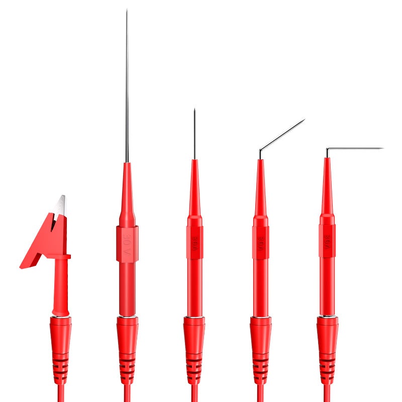 Goupchn Back Probe Kit Banana Plug to Copper Alligator Clip Automotive Test Leads Set with 3 Configurations Back Probe Pins Extended Length Probes for Car Repairing Diagnostic - Image 4