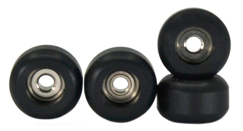 Teak Tuning CNC Polyurethane Fingerboard Bearing Wheels Black Set of 4 Wheels Durable Material with a Hard Durometer - Image 2