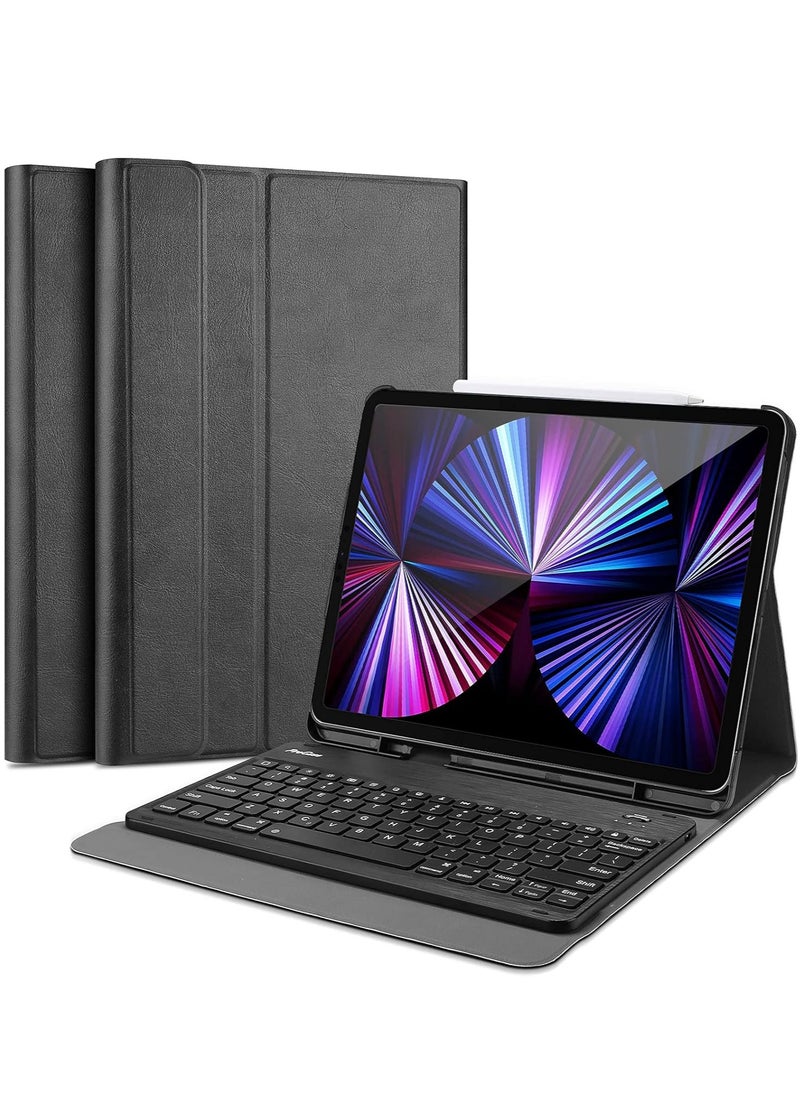 MIGOFAST IPad Pro 11 Keyboard Case 2022 2021 2020 2018 Slim Shell Lightweight Cover with Magnetically Detachable Wireless Keyboard for iPad Pro 11 Inch 4th 3rd 2nd 1st Gen  - Image 1