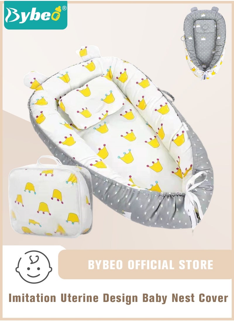 Bybeo - Portable Baby Nest Bed with Pillow Cushion Born Travel Bed for Outdoor Bed Babies Lounge Crib Drop Bassinet Nest Infant 0-24 Months - Image 1