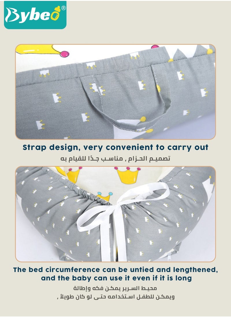 Bybeo - Portable Baby Nest Bed with Pillow Cushion Born Travel Bed for Outdoor Bed Babies Lounge Crib Drop Bassinet Nest Infant 0-24 Months - Image 1
