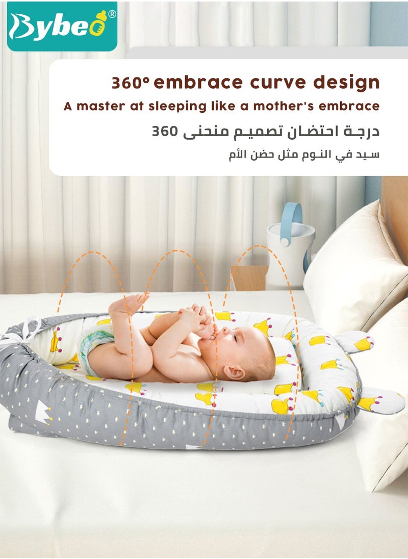 Bybeo - Portable Baby Nest Bed with Pillow Cushion Born Travel Bed for Outdoor Bed Babies Lounge Crib Drop Bassinet Nest Infant 0-24 Months - Image 1