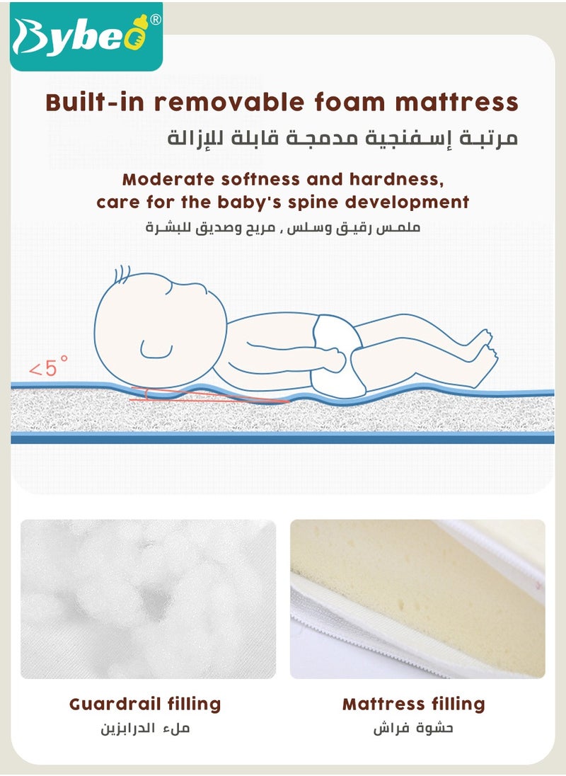 Bybeo - Portable Baby Nest Bed with Pillow Cushion Born Travel Bed for Outdoor Bed Babies Lounge Crib Drop Bassinet Nest Infant 0-24 Months - Image 1